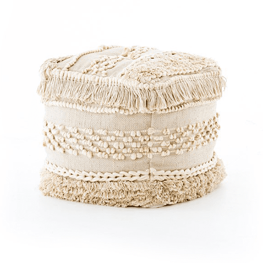 Boho Braided Pouf Ottoman 18" Boho Braided Pouf Ottoman 18"