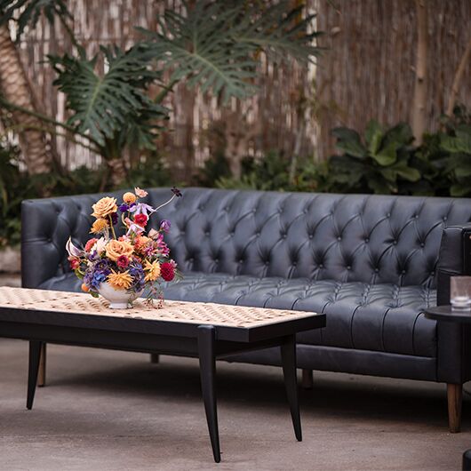 Cristobal Sofa - Washed Black | Vision Furniture Event Rentals