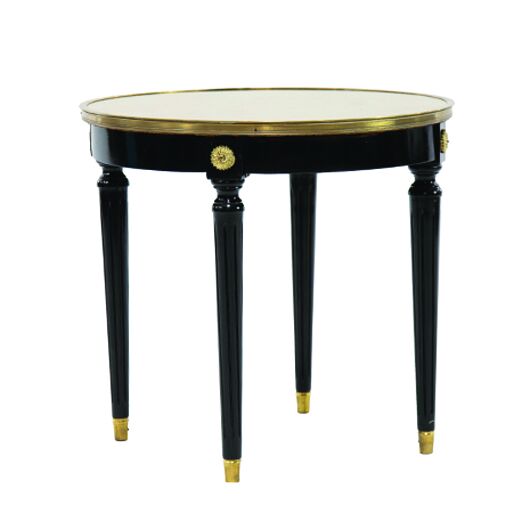 French Gilt Glass Accent Table B French Gilt Glass Accent Table B