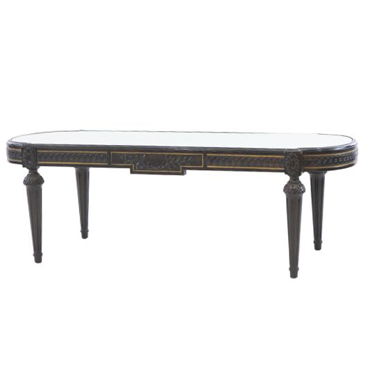 Antique Mirror Top Ebony Coffee Table (1) Antique Mirror Top Ebony Coffee Table (1)