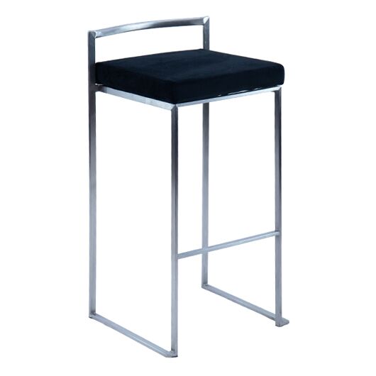Silver Jasper Bar Stool - Black Silver Jasper Bar Stool - Black