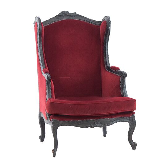 Vintage Gramercy Wingback Chair - Red (10) Vintage Gramercy Wingback Chair - Red (10)