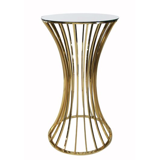 Mirror Top Dorsia Cocktail Table - Silver - 42"H
