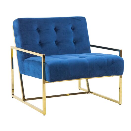 Gold Roxbury Armchair - Blue Gold Roxbury Armchair - Blue