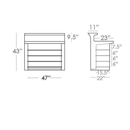 Straight Corner Bar Straight Corner Bar