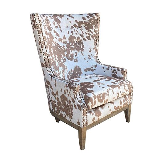 Wingback Chair - Cow Print (2) Wingback Chair - Cow Print (2)