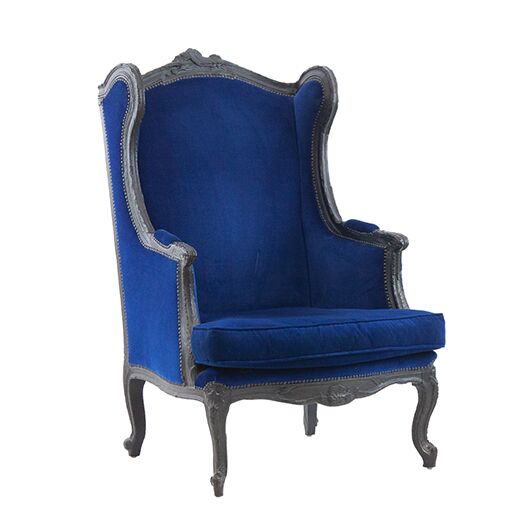 Vintage Gramercy Wingback Chair - Blue (4)