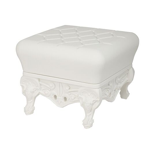 Verona White Pouf