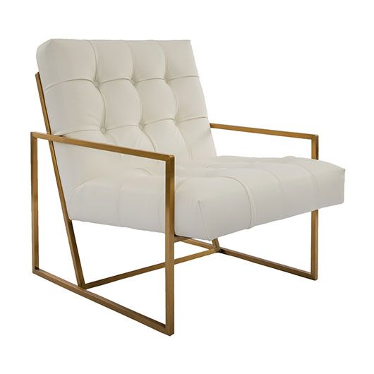 Maurice Armchair - White Leatherette (2)