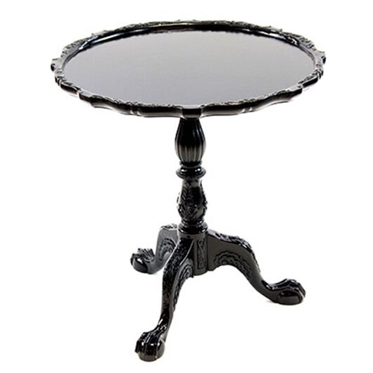 Vintage Ebony Pie Crust Table (3)