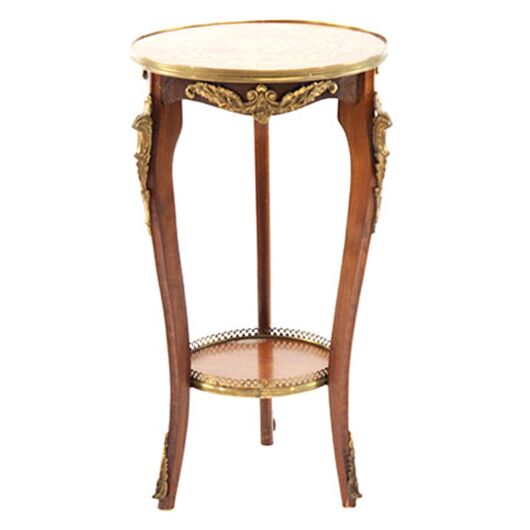 Vintage Brass Gallery Tables (2)