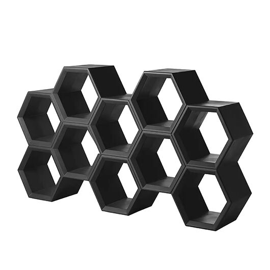 Hexagon Stackable Bar Back - Black Hexagon Stackable Bar Back - Black