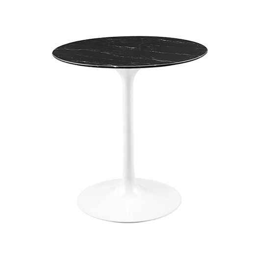 Tulip Table - Black Marble Top | White - 30"H Tulip Table - Black Marble Top | White - 30"H