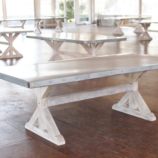 Zinc Trestle Table Zinc Trestle Table