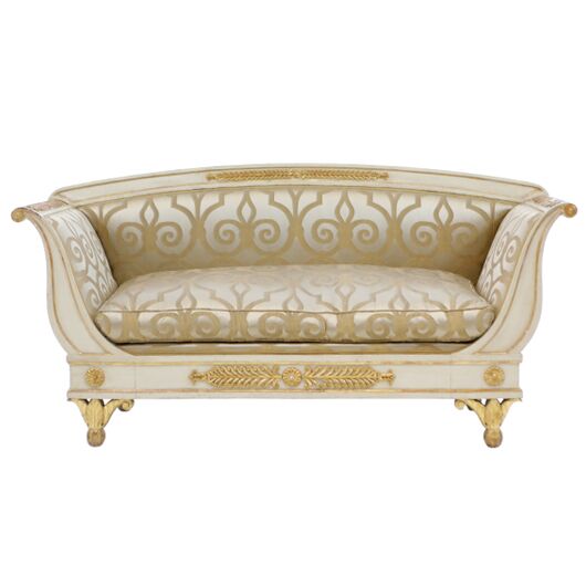 Swedish Empire Gilt Sofa 72"