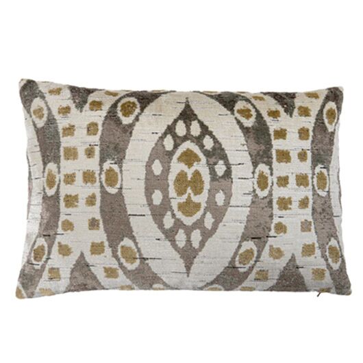 Taupe Abstract Pillow 16" x 24"