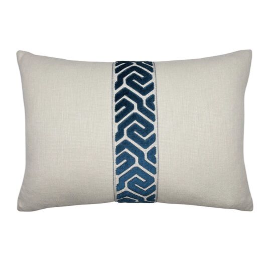 Blue Garden Maze Pillow 14" x 20"