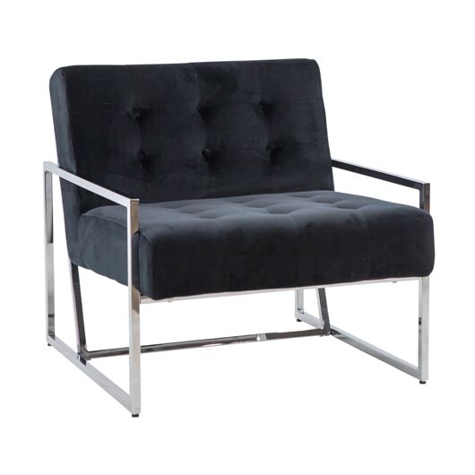 Silver Roxbury Armchair - Black