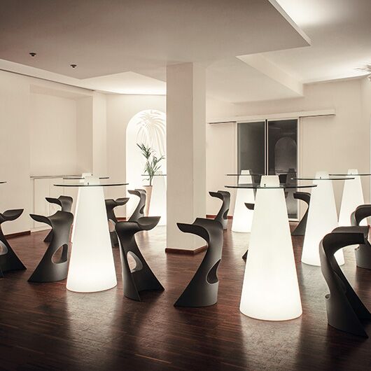 Martini High Cocktail Table - White