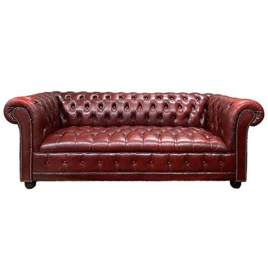 Vintage Leather Chesterfield 76" Vintage Leather Chesterfield 76"