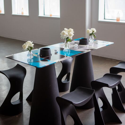 Branded Martini Community Table - Black Branded Martini Community Table - Black