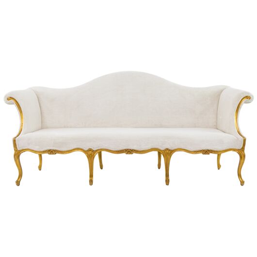 Antique Giltwood Camel Back Sofa 68" Antique Giltwood Camel Back Sofa 68"