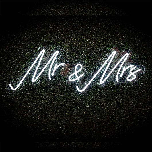 Mr & Mrs Neon Sign 36x14