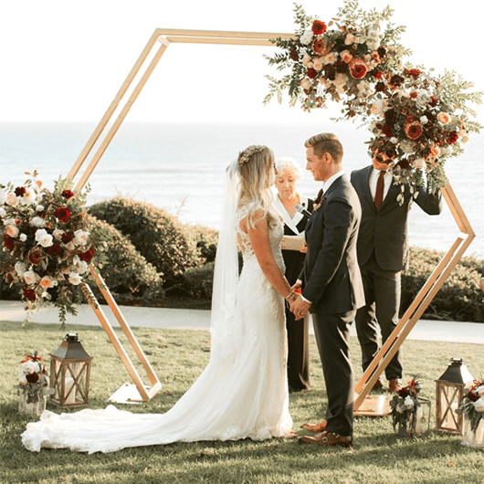 Gold Hexagon Arch