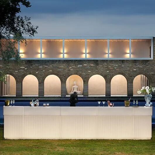 Martini Bar 47" Section - White