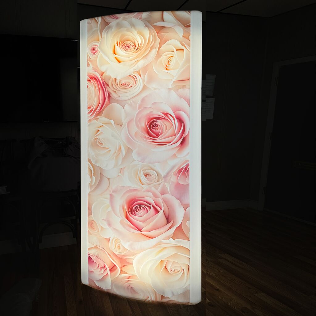 Branded Triangle Display Column Branded Triangle Display Column