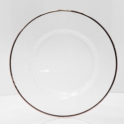 Crosshatch Silver Charger Crosshatch Silver Charger