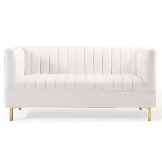 Delano Loveseat - White 60"