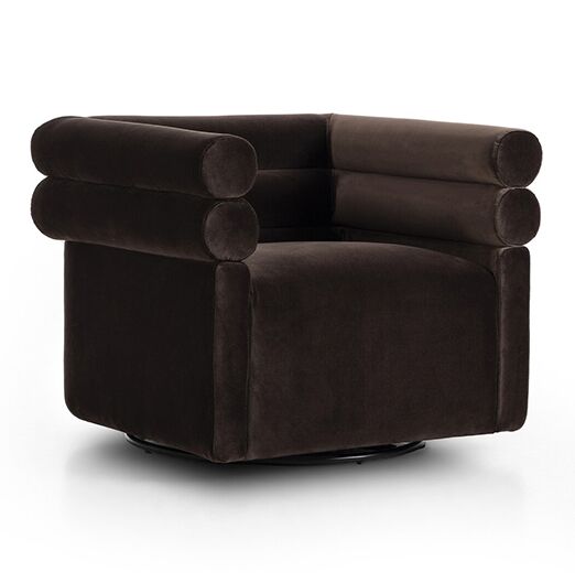 Maxine Swivel Armchair - Espresso