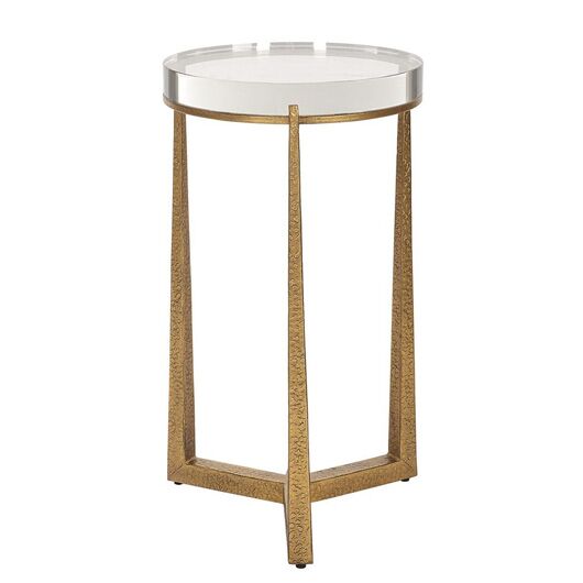 Crystal Top Accent Table